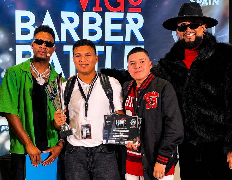 Foto del 2o premio en el Vigo Barber Battle
